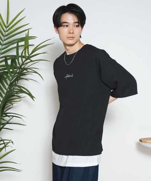 WEGO（ウィゴー）の「WEGO/アンサンブル アクセ付きプルオーバーシャツ（アンサンブル・メンズ・スミクロ/ベージュ・LARGE/MEDIUM）」の9枚目の写真