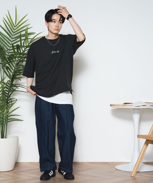 WEGO（ウィゴー）の「WEGO/アンサンブル アクセ付きプルオーバーシャツ（アンサンブル・メンズ・スミクロ/ベージュ・LARGE/MEDIUM）」の10枚目の写真