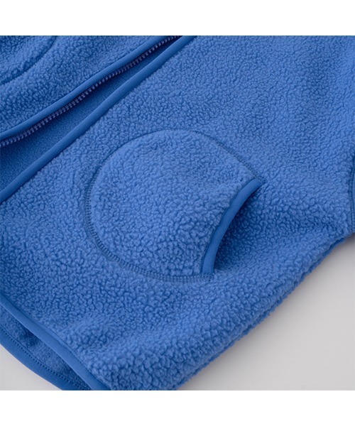 b・ROOM（ビールーム）の「【万能アウター】ボアジップジャケット（ブルゾン・キッズ・チャコール/ブルー/グリーン/マスタード/アイボリー/パープル・100cm/120cm/140cm/110cm/130cm/150cm）」の10枚目の写真