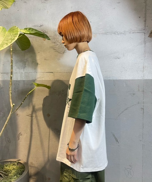 WudgeBoy（ワッジボーイ）の「W coloring TEE（Tシャツ/カットソー・レディース・オレンジ/エンジ/グレー/ブラック/ネイビー/オフホワイト・MEDIUM/LARGE）」の22枚目の写真