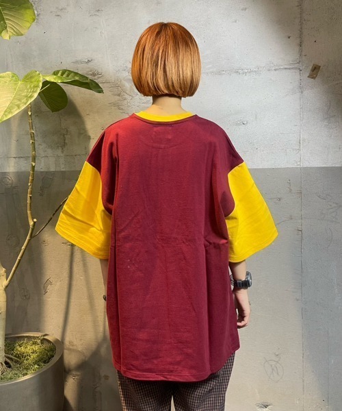 WudgeBoy（ワッジボーイ）の「W coloring TEE（Tシャツ/カットソー・レディース・オレンジ/エンジ/グレー/ブラック/ネイビー/オフホワイト・MEDIUM/LARGE）」の21枚目の写真