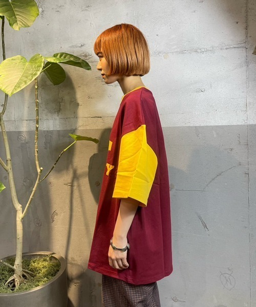 WudgeBoy（ワッジボーイ）の「W coloring TEE（Tシャツ/カットソー・レディース・オレンジ/エンジ/グレー/ブラック/ネイビー/オフホワイト・MEDIUM/LARGE）」の20枚目の写真