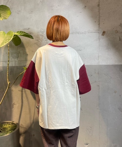 WudgeBoy（ワッジボーイ）の「W coloring TEE（Tシャツ/カットソー・レディース・オレンジ/エンジ/グレー/ブラック/ネイビー/オフホワイト・MEDIUM/LARGE）」の19枚目の写真
