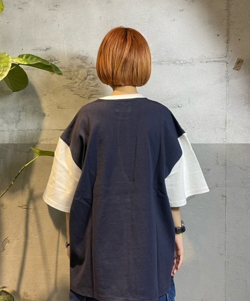 WudgeBoy（ワッジボーイ）の「W coloring TEE（Tシャツ/カットソー・レディース・オレンジ/エンジ/グレー/ブラック/ネイビー/オフホワイト・MEDIUM/LARGE）」の16枚目の写真