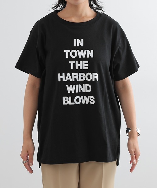 COLONY 2139(コロニートゥーワンスリーナイン)の「20/USA天竺プリント裾スリットTシャツ(Tシャツ/カットソー・レディース・ホワイト/ブラック/サックスブルー・FREE)」の13枚目の写真