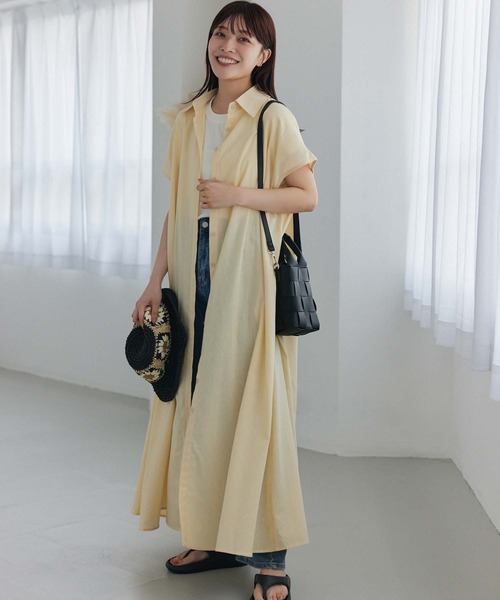 バッグギャザーリネンワンピース（ワンピース）｜Edit Sheen（エディットシーン）
