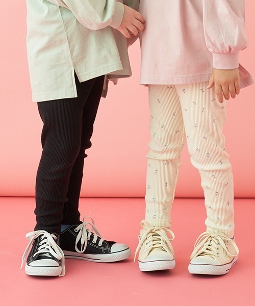 Lycee mine（リセマイン）の「アソートテレコふりふりレギンス（レギンス/スパッツ・キッズ・ブラック/グレー/ブルーグレー/トップグレー/アイボリー/レンガ/モスグリーン・100cm/110cm/120cm/130cm/140cm/150cm）」の8枚目の写真