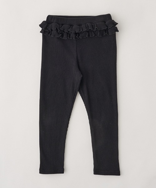 Lycee mine（リセマイン）の「アソートテレコふりふりレギンス（レギンス/スパッツ・キッズ・ブラック/グレー/ブルーグレー/トップグレー/アイボリー/レンガ/モスグリーン・100cm/110cm/120cm/130cm/140cm/150cm）」の17枚目の写真