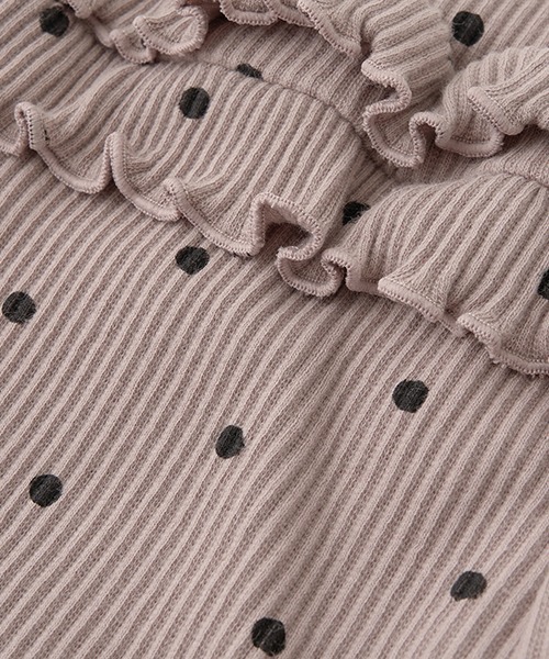 Lycee mine（リセマイン）の「アソートテレコふりふりレギンス（レギンス/スパッツ・キッズ・ブラック/グレー/ブルーグレー/トップグレー/アイボリー/レンガ/モスグリーン・100cm/110cm/120cm/130cm/140cm/150cm）」の20枚目の写真