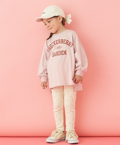 Lycee mine（リセマイン）の「アソートテレコふりふりレギンス（レギンス/スパッツ・キッズ・ブラック/グレー/ブルーグレー/トップグレー/アイボリー/レンガ/モスグリーン・100cm/110cm/120cm/130cm/140cm/150cm）」の9枚目の写真