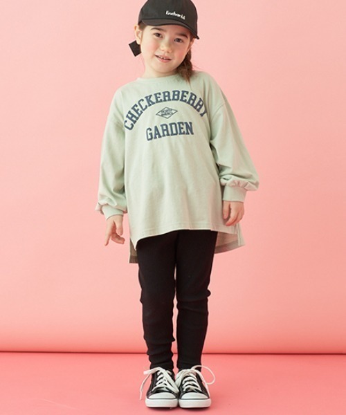 Lycee mine（リセマイン）の「アソートテレコふりふりレギンス（レギンス/スパッツ・キッズ・ブラック/グレー/ブルーグレー/トップグレー/アイボリー/レンガ/モスグリーン・100cm/110cm/120cm/130cm/140cm/150cm）」の13枚目の写真