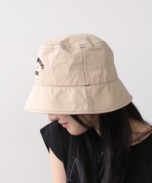 Three Four Time（ｽﾘｰﾌｫｰﾀｲﾑ）の「ステッチロゴバケットHAT（ハット・レディース・グレー/ブラック/ベージュ・FREE）」の11枚目の写真