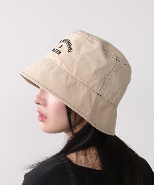 Three Four Time（ｽﾘｰﾌｫｰﾀｲﾑ）の「ステッチロゴバケットHAT（ハット・レディース・グレー/ブラック/ベージュ・FREE）」の12枚目の写真