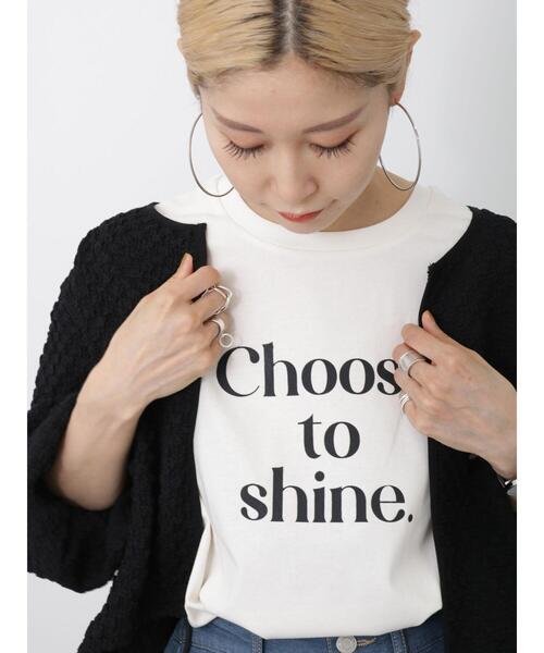 Samansa Mos2 blue（サマンサモスモスブルー）の「ロゴビッグTシャツ（Tシャツ/カットソー・レディース・グリーン/ブラック/オフホワイト/シルバーグレー/ベージュ・F）」の2枚目の写真