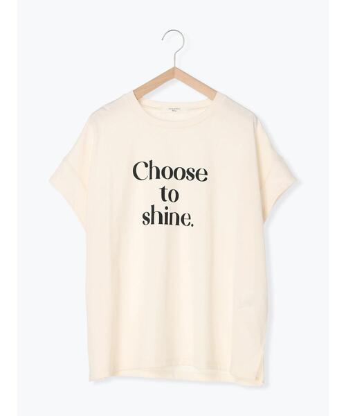 Samansa Mos2 blue（サマンサモスモスブルー）の「ロゴビッグTシャツ（Tシャツ/カットソー・レディース・グリーン/ブラック/オフホワイト/シルバーグレー/ベージュ・F）」の22枚目の写真