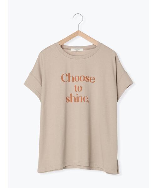 Samansa Mos2 blue（サマンサモスモスブルー）の「ロゴビッグTシャツ（Tシャツ/カットソー・レディース・グリーン/ブラック/オフホワイト/シルバーグレー/ベージュ・F）」の21枚目の写真