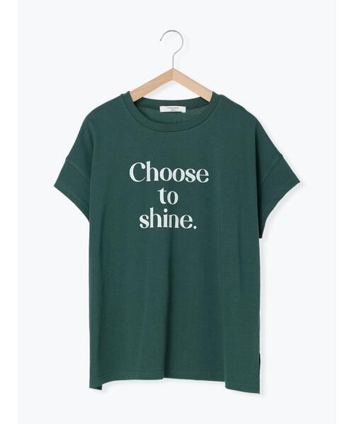 Samansa Mos2 blue（サマンサモスモスブルー）の「ロゴビッグTシャツ（Tシャツ/カットソー・レディース・グリーン/ブラック/オフホワイト/シルバーグレー/ベージュ・F）」の20枚目の写真