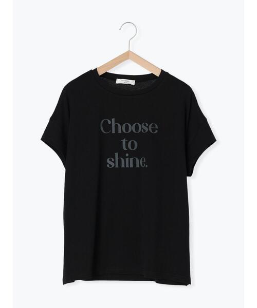 Samansa Mos2 blue（サマンサモスモスブルー）の「ロゴビッグTシャツ（Tシャツ/カットソー・レディース・グリーン/ブラック/オフホワイト/シルバーグレー/ベージュ・F）」の18枚目の写真