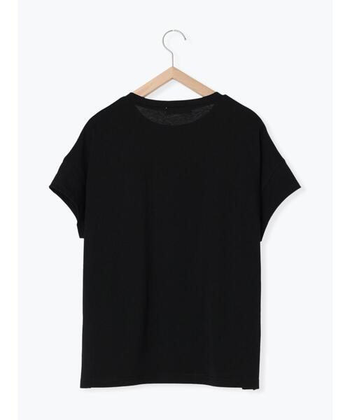 Samansa Mos2 blue（サマンサモスモスブルー）の「ロゴビッグTシャツ（Tシャツ/カットソー・レディース・グリーン/ブラック/オフホワイト/シルバーグレー/ベージュ・F）」の17枚目の写真