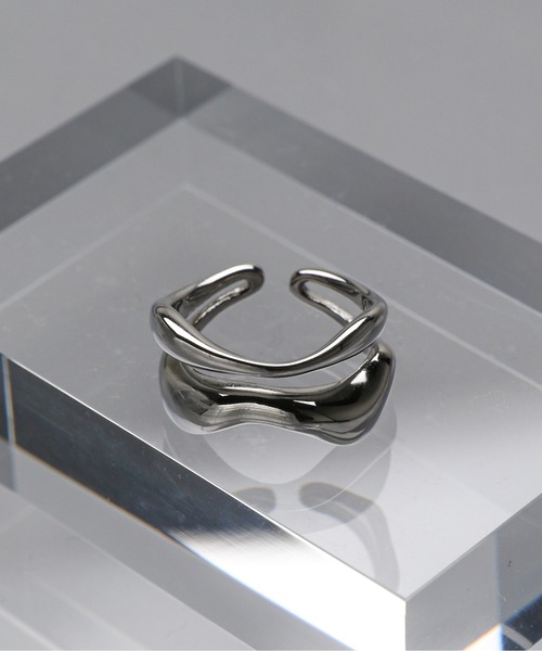 HARE（ハレ）の「ステンレスWウェーブリング(HARE)（リング・メンズ・シルバー・FREE）」の10枚目の写真