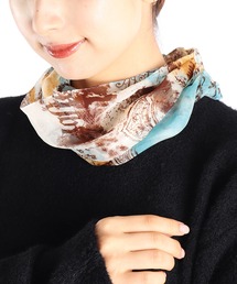 KINUWA（キヌワ）の「日本製　KINUWA 横浜シルク　リングスカーフ（バンダナ/スカーフ）」