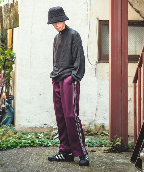 NULL(ヌル)の「【NULL】テープ使い ライン トラックパンツ(その他パンツ・メンズ・バーガンディー/ネイビー/ブラック・MEDIUM/LARGE)」の14枚目の写真