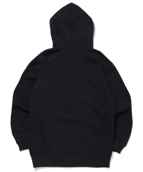 FIRST DOWN（ファーストダウン）の「FIRST DOWN/ファーストダウン LOGO HOODED SWEAT/オーバーサイズ 裏起毛 ロゴ ワンポイント刺繍 スウェット パーカー（パーカー・メンズ・ネイビー/ホワイト/グレー・M/L/XL）」の12枚目の写真