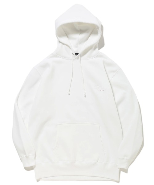 FIRST DOWN（ファーストダウン）の「FIRST DOWN/ファーストダウン LOGO HOODED SWEAT/オーバーサイズ 裏起毛 ロゴ ワンポイント刺繍 スウェット パーカー（パーカー・メンズ・ネイビー/ホワイト/グレー・M/L/XL）」の7枚目の写真