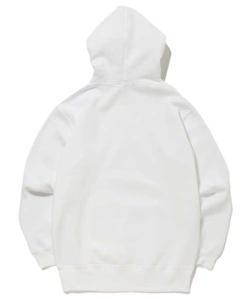 FIRST DOWN（ファーストダウン）の「FIRST DOWN/ファーストダウン LOGO HOODED SWEAT/オーバーサイズ 裏起毛 ロゴ ワンポイント刺繍 スウェット パーカー（パーカー・メンズ・ネイビー/ホワイト/グレー・M/L/XL）」の8枚目の写真