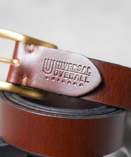 UNIVERSAL OVERALL（ユニバーサルオーバーオール）の「【UNIVERSAL OVERALL（ユニバーサルオーバーオール）】30mmギャリソンレザーベルト（ベルト・レディース・ダークブラウン/ブラック・FREE）」の6枚目の写真