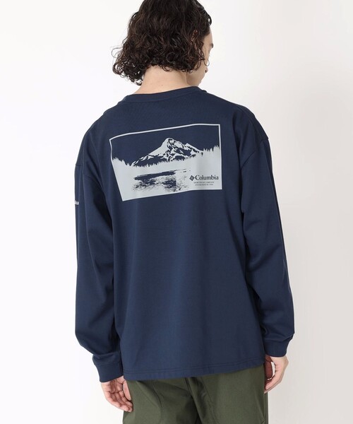 Columbia（コロンビア）の「ミラーズクレストロングスリーブグラフィックTシャツ（Tシャツ/カットソー・メンズ・パープル/ネイビー/グリーン/ホワイト/ブラック/オレンジ・L/M/S/XL）」の5枚目の写真