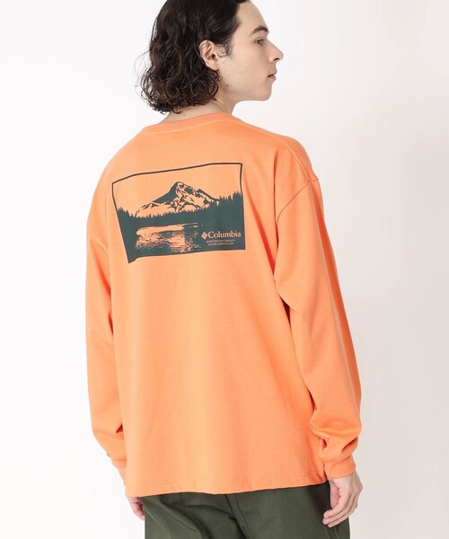 Columbia（コロンビア）の「ミラーズクレストロングスリーブグラフィックTシャツ（Tシャツ/カットソー・メンズ・パープル/ネイビー/グリーン/ホワイト/ブラック/オレンジ・L/M/S/XL）」の6枚目の写真