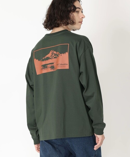 Columbia（コロンビア）の「ミラーズクレストロングスリーブグラフィックTシャツ（Tシャツ/カットソー・メンズ・パープル/ネイビー/グリーン/ホワイト/ブラック/オレンジ・L/M/S/XL）」の4枚目の写真