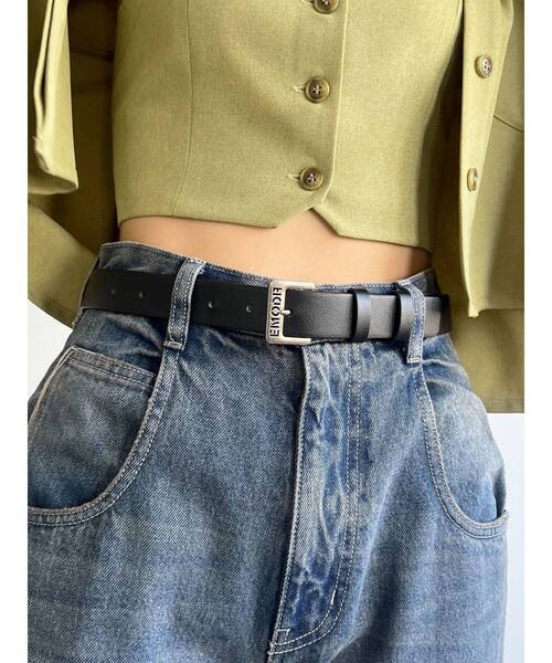 EMODA(エモダ)の「スクエアロゴバックルベルト(ベルト・レディース・ブラック/ブラウン・FREE)」の3枚目の写真
