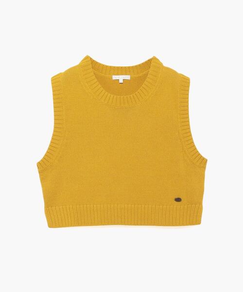 To b. by agnes b.（トゥービーバイアニエスベー）の「WU63 PULLOVER クルーネックミニべスト（ベスト・レディース・イエロー系その他・FREE）」の9枚目の写真