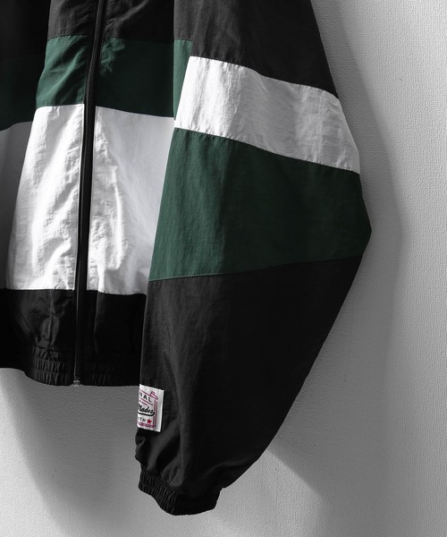 【ZIP FIVE】 ワンポイント ロゴ 刺繍 切替 ナイロン ジャケット（ナイロンジャケット）｜ZIP FIVE（ジップファイブ）