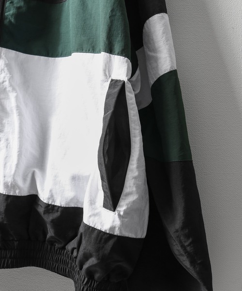 【ZIP FIVE】 ワンポイント ロゴ 刺繍 切替 ナイロン ジャケット（ナイロンジャケット）｜ZIP FIVE（ジップファイブ）