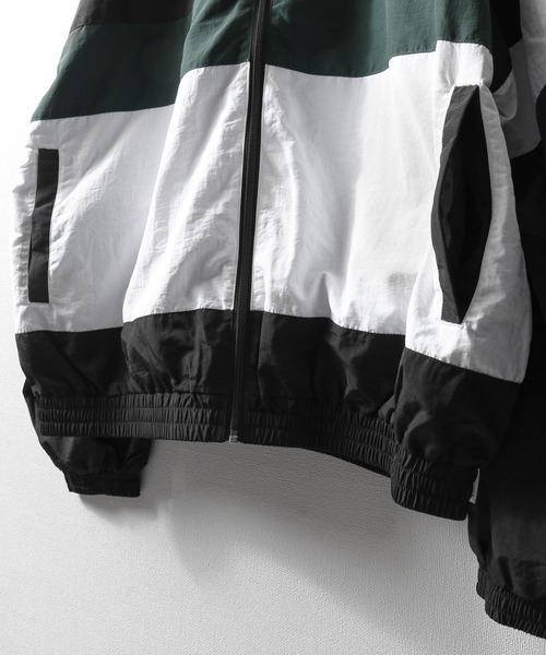 【ZIP FIVE】 ワンポイント ロゴ 刺繍 切替 ナイロン ジャケット（ナイロンジャケット）｜ZIP FIVE（ジップファイブ）