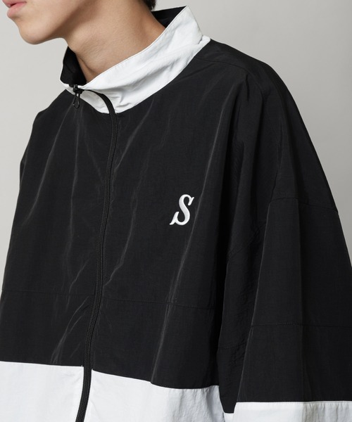 【ZIP FIVE】 ワンポイント ロゴ 刺繍 切替 ナイロン ジャケット（ナイロンジャケット）｜ZIP FIVE（ジップファイブ）