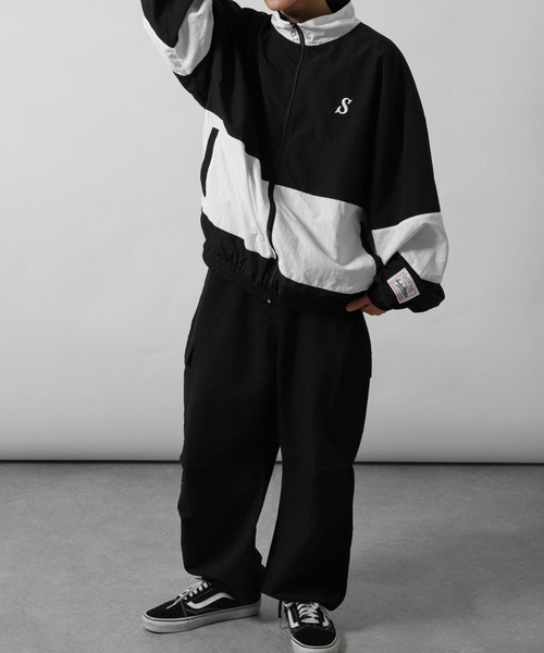 【ZIP FIVE】 ワンポイント ロゴ 刺繍 切替 ナイロン ジャケット（ナイロンジャケット）｜ZIP FIVE（ジップファイブ）