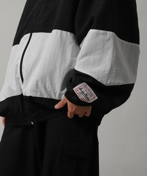 【ZIP FIVE】 ワンポイント ロゴ 刺繍 切替 ナイロン ジャケット（ナイロンジャケット）｜ZIP FIVE（ジップファイブ）