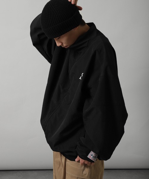 【ZIP FIVE】 ワンポイント ロゴ 刺繍 切替 ナイロン ジャケット（ナイロンジャケット）｜ZIP FIVE（ジップファイブ）