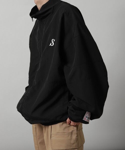 【ZIP FIVE】 ワンポイント ロゴ 刺繍 切替 ナイロン ジャケット（ナイロンジャケット）｜ZIP FIVE（ジップファイブ）