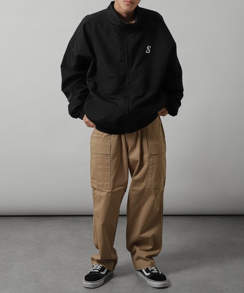 【ZIP FIVE】 ワンポイント ロゴ 刺繍 切替 ナイロン ジャケット（ナイロンジャケット）｜ZIP FIVE（ジップファイブ）