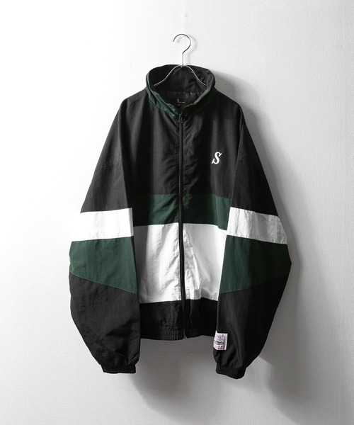 【ZIP FIVE】 ワンポイント ロゴ 刺繍 切替 ナイロン ジャケット（ナイロンジャケット）｜ZIP FIVE（ジップファイブ）