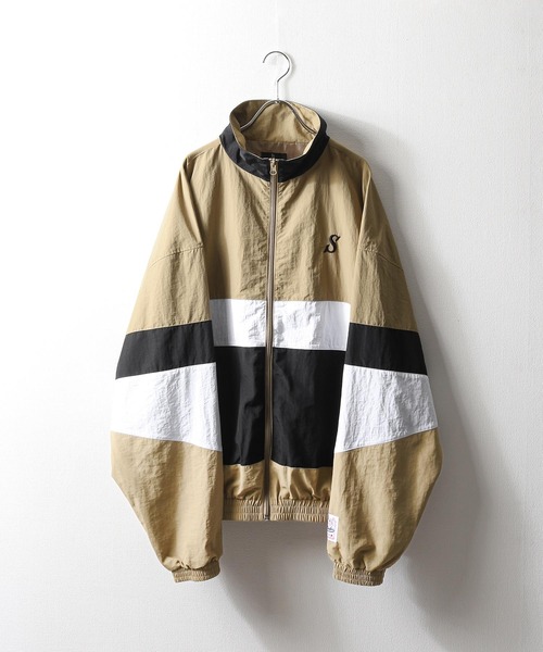 【ZIP FIVE】 ワンポイント ロゴ 刺繍 切替 ナイロン ジャケット（ナイロンジャケット）｜ZIP FIVE（ジップファイブ）