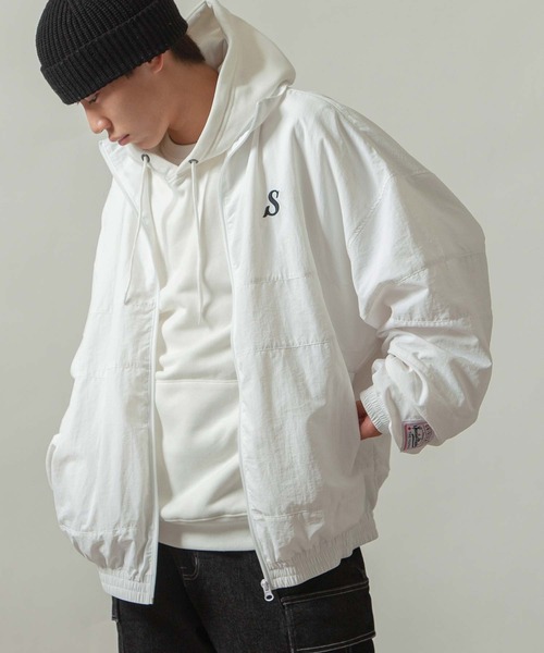 【ZIP FIVE】 ワンポイント ロゴ 刺繍 切替 ナイロン ジャケット（ナイロンジャケット）｜ZIP FIVE（ジップファイブ）