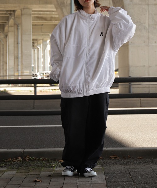 【ZIP FIVE】 ワンポイント ロゴ 刺繍 切替 ナイロン ジャケット（ナイロンジャケット）｜ZIP FIVE（ジップファイブ）