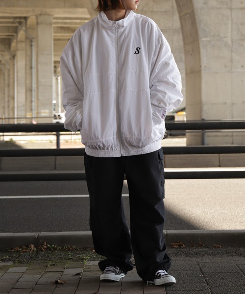 【ZIP FIVE】 ワンポイント ロゴ 刺繍 切替 ナイロン ジャケット（ナイロンジャケット）｜ZIP FIVE（ジップファイブ）