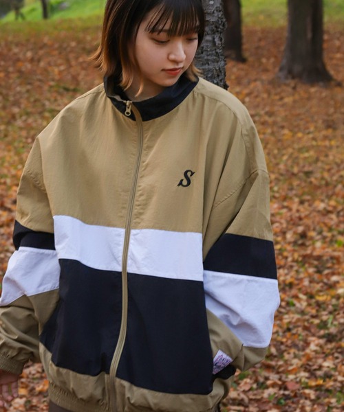 【ZIP FIVE】 ワンポイント ロゴ 刺繍 切替 ナイロン ジャケット（ナイロンジャケット）｜ZIP FIVE（ジップファイブ）
